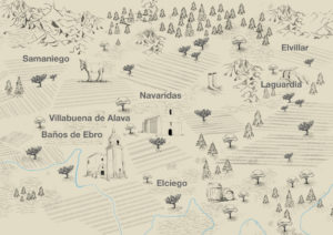 Ilustración mapa Rioja Alavesa