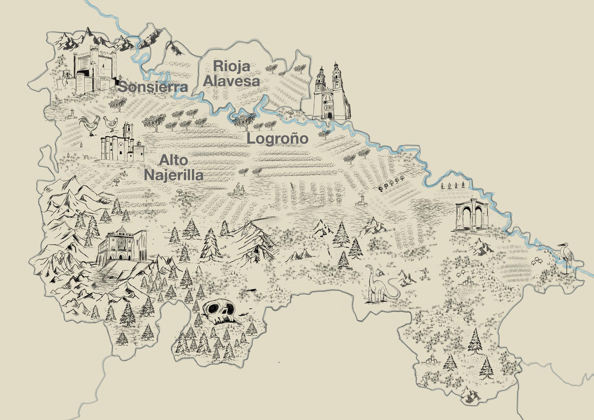 Ilustración Mapa de La Rioja