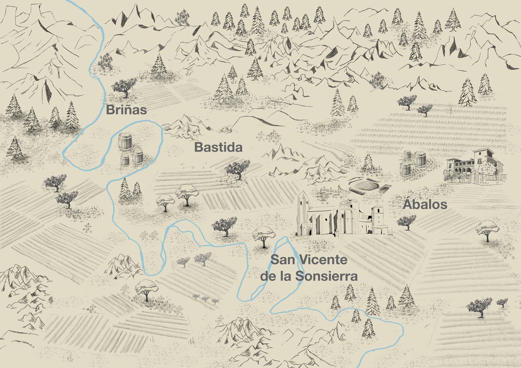 Ilustración mapa de La Sonsierra